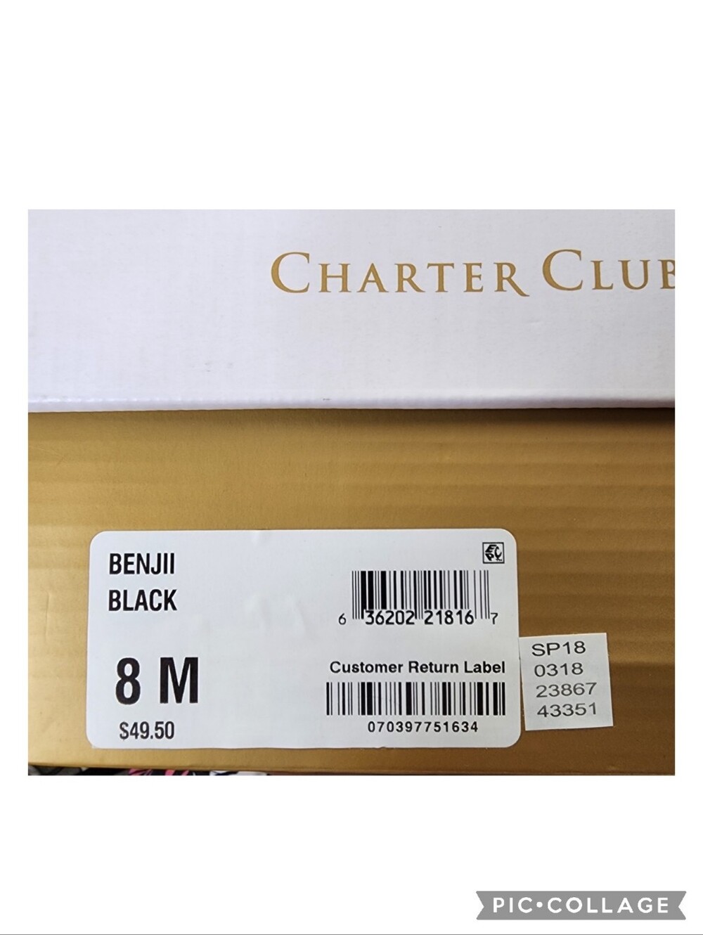 Charter Club Benjii sandals fabric cushioned flip flops sz 8m - Picture 15 of 15